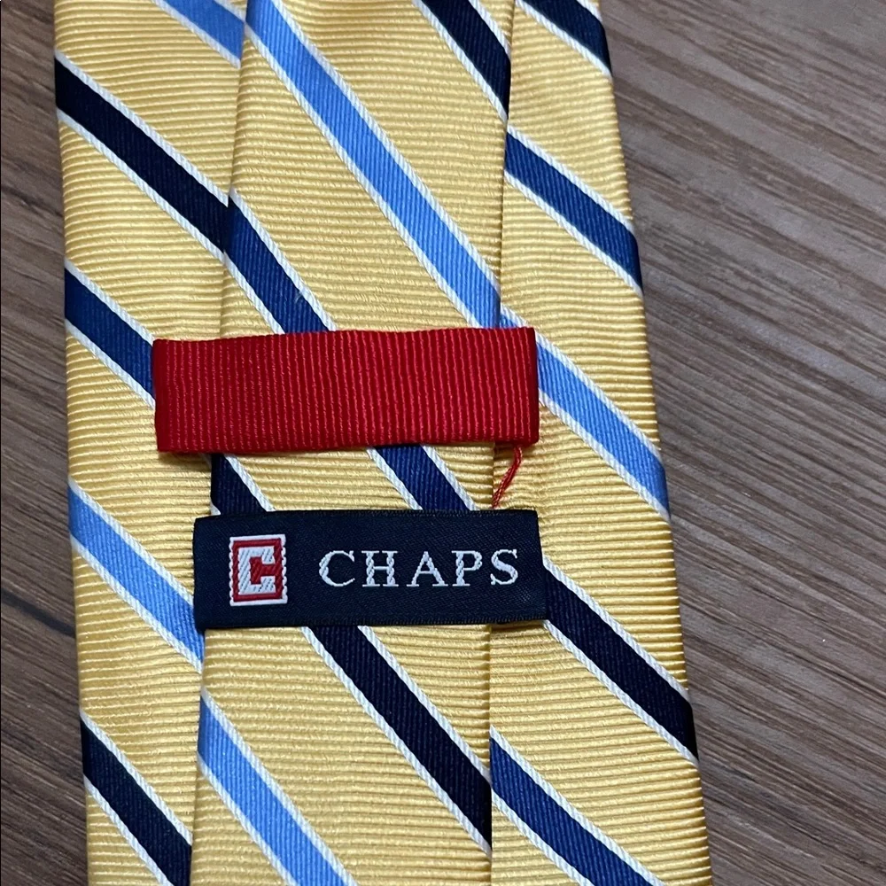 Chaps Yellow and Blue Striped Men's Tie